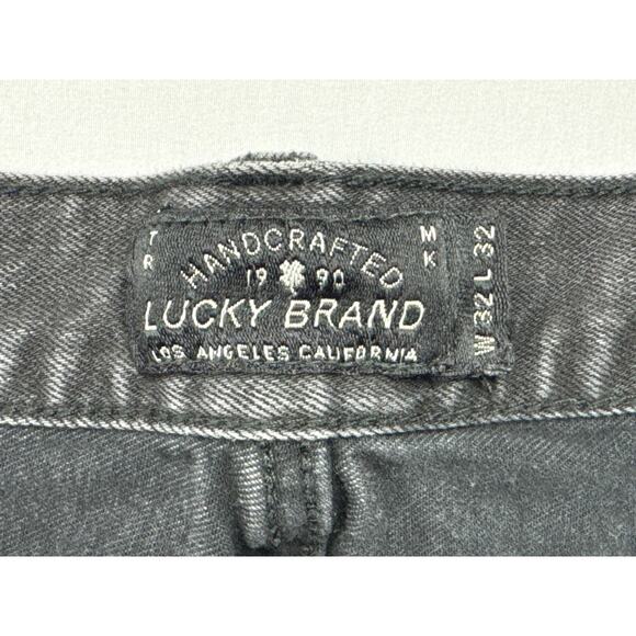 Lucky Brand Men's 221 Original Straight Black Denim Jeans - Size 32x32 (32x31.5) - Picture 4 of 7